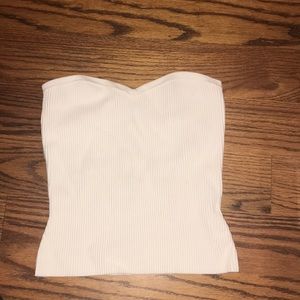 NEVER WORN white strapless shirt